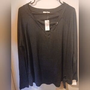 Loralette Black Long Sleeve Top